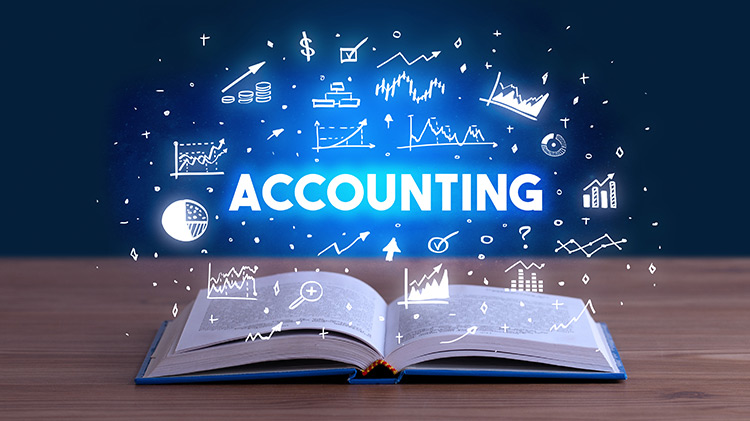 open accounting book for accounting studying