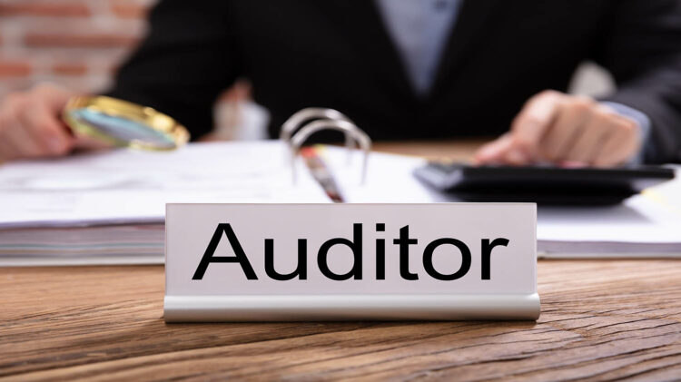 internal auditor name plate on desk