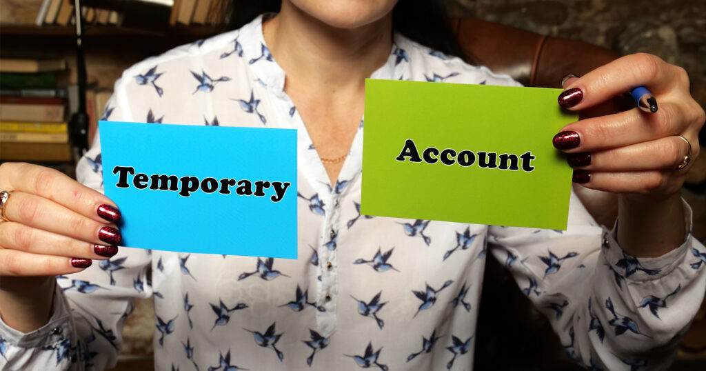 temporary accounts in accounting